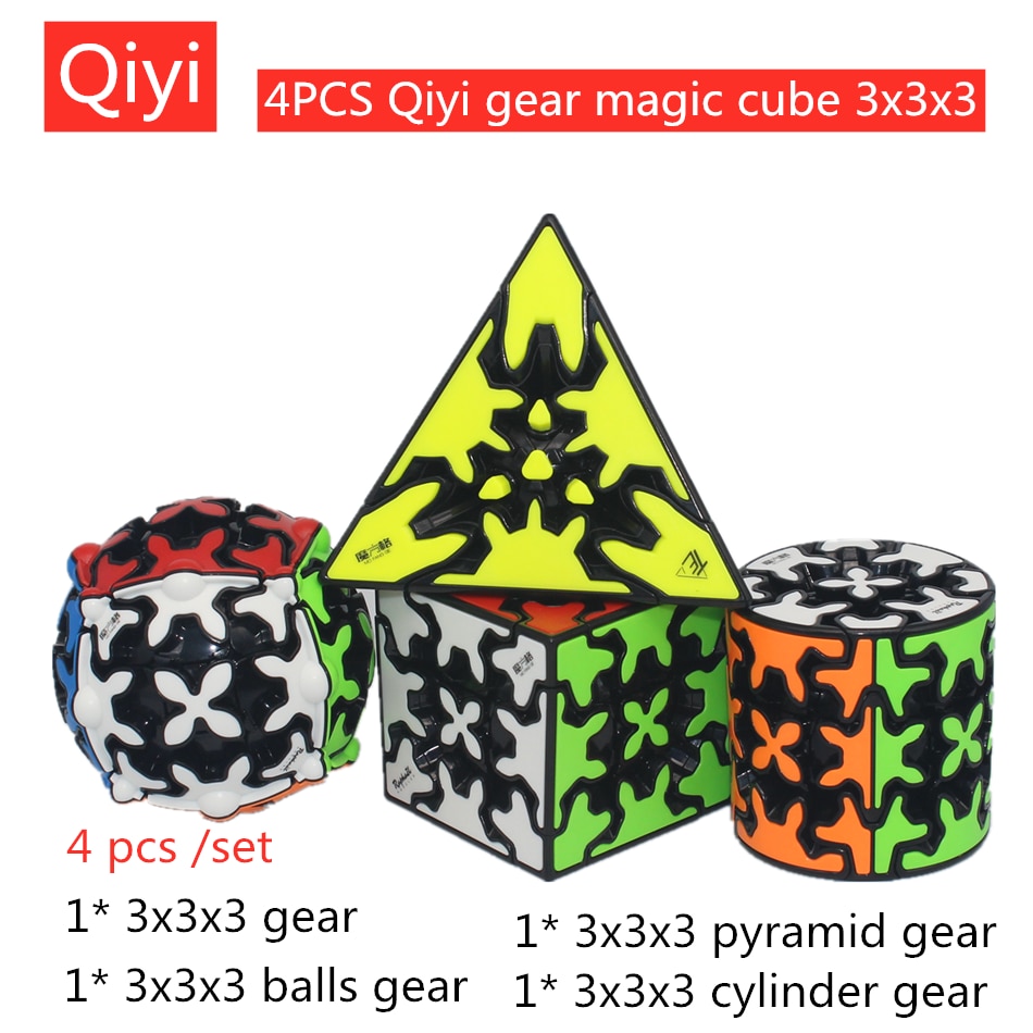 4 Pcs/set QiYi Magic cube Gear cube  4 / QiYi ..